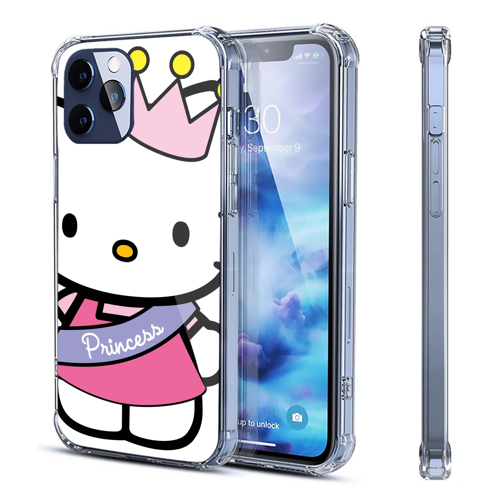 （画像用） Hello Kitty ハローキティ 【iPhone 12シリーズ対応】透明スマホケース（クリアソフトケース）